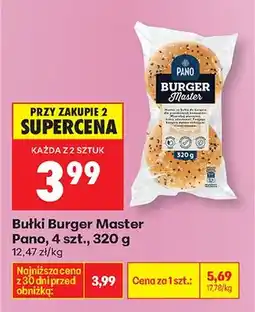 Biedronka Bułki Burger Master 4 szt oferta