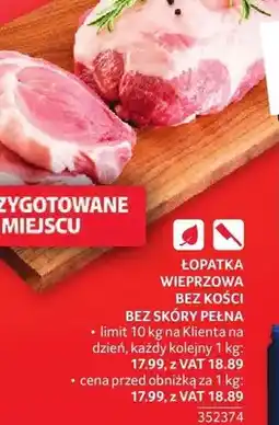 Selgros Łopatka wieprzowa bez kości oferta