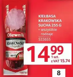 Selgros Kiełbasa krakowska sucha Olewnik oferta