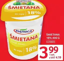 Selgros Śmietana 18% Piątnica oferta