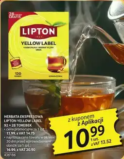 Selgros Herbata ekspresowa Lipton Yellow Label oferta