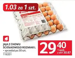 Selgros Jaja z chowu na wolnym wybiegu rozmiar L UV oferta