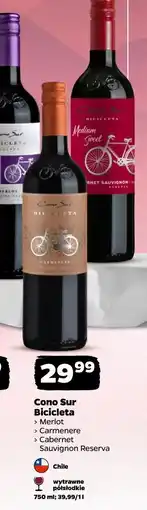 Netto Cono Sur Bicicleta (Merlot, Carmenere, Cabernet Sauvignon Reserva) oferta