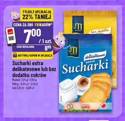 Polomarket Sucharki extra delikatesowe lub bez dodatku cukrów oferta