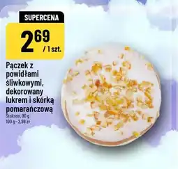 Polomarket Pączek z powidłami śliwkowymi, dekorowany lukrem i skórką pomarańczową oferta