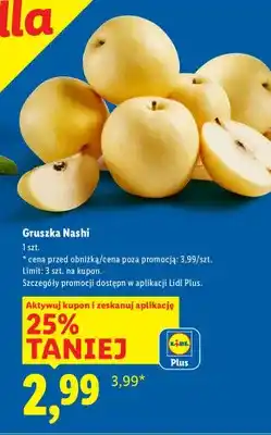 Lidl Gruszka Nashi 1 szt oferta
