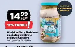 Netto Wiejskie filety śledziowe z cebulką w zalewie olejowej Corsarro oferta