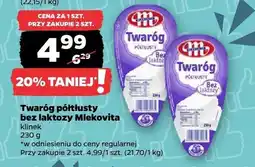 Netto Twaróg półtłusty bez laktozy Mlekovita klinek oferta