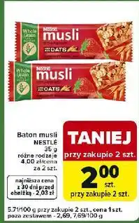 Carrefour Express Baton truskawkowy Nestle Musli oferta