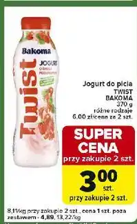 Carrefour Express Jogurt poziomka Bakoma Twist oferta