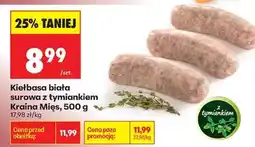 Biedronka Kiełbasa biała surowa z tymiankiem Kraina Mięs, 500 g oferta