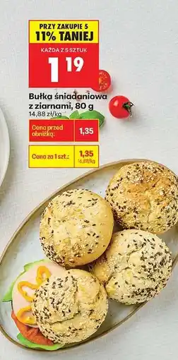 Biedronka bułka sniadaniowa z ziarnami , 80 g oferta