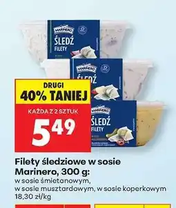 Biedronka Filety śledziowe w sosie Marinero, 300 g oferta