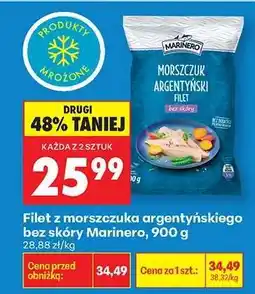 Biedronka Filet z morszczuka argentyńskiego bez skóry Marinero, 900 g oferta
