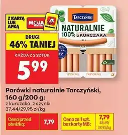 Biedronka Parówki naturalnie Tarczyński, 160 g-200 g oferta