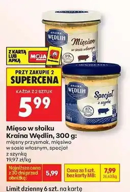 Biedronka Mięso w słoiku Kraina Wędlin, 300 g oferta
