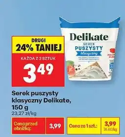 Biedronka Serek puszysty klasyczny Delikate, 150 g oferta