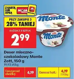 Biedronka Deser mleczno czekoladowy Monte Zott 150 g oferta