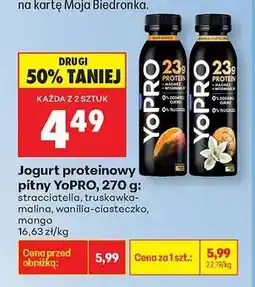 Biedronka Jogurt proteinowy pitny YoPRO, 270 g oferta