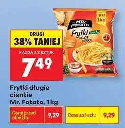 Biedronka Frytki długie cienkie Mr. Potato 1 kg oferta