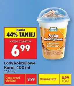 Biedronka Lody koktajlowe Koral, 400 ml oferta