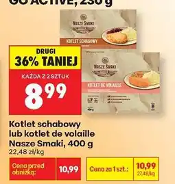 Biedronka Kotlet schabowy lub kotlet de volaille Nasze Smaki, 400 g oferta