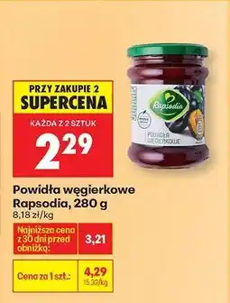 Biedronka Powidła węgierkowe Rapsodia, 280 g oferta