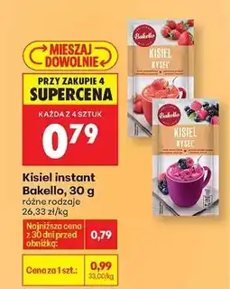 Biedronka Kisiel instant Bakello, 30 g oferta