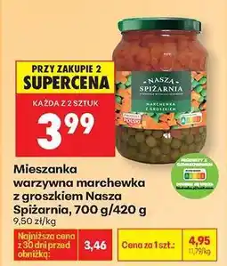 Biedronka Mieszanka warzywna marchewka z groszkiem Nasza Spiżarnia, 700 g/420 g oferta