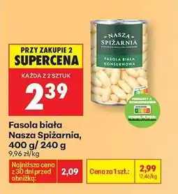 Biedronka Fasola biała Nasza Spiżarnia 400 g / 240 g oferta
