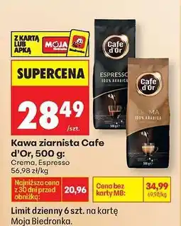 Biedronka Kawa ziarnista Cafe d'Or 500 g oferta
