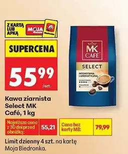 Biedronka Kawa ziarnista Select MK Café, 1 kg oferta