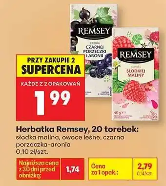 Biedronka Herbatka Remsey, 20 torebek oferta