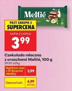 Biedronka Czekolada mleczna z orzechami Meltie, 100 g oferta