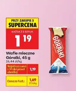 Biedronka Wafle mleczne Góralki 45 g oferta