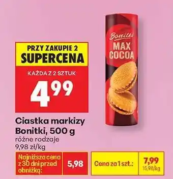 Biedronka Ciastka markizy Bonitki, 500 g oferta
