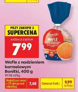 Biedronka Wafle z nadzieniem karmelowym Bonitki, 400 g oferta