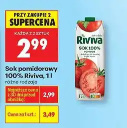 Biedronka Sok pomidorowy 100% Riviva, 1l oferta