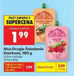Biedronka Mus Drugie Śniadanie Dawtona, 180 g oferta