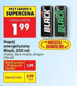 Biedronka Napój energetyczny Black, 250 ml oferta