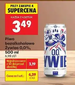 Biedronka Piwo bezalkoholowe Żywiec 0,0 500 ml oferta