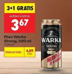 Biedronka Piwo Warka Strong, 500 ml oferta