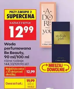 Biedronka Woda perfumowana Be Beauty, 90 ml/100 ml oferta