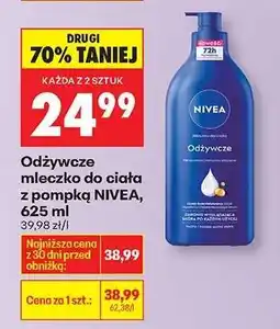 Biedronka Odżywcze mleczko do ciała z pompką NIVEA, 625 ml oferta