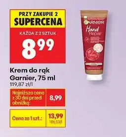 Biedronka Krem do rąk Garnier, 75 ml oferta