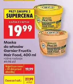 Biedronka Maska do włosów Garnier Fructis Hair Food, 400 ml oferta