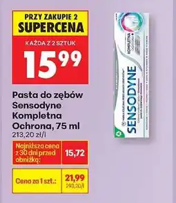 Biedronka Pasta do zębów Sensodyne Kompletna Ochrona, 75 ml oferta