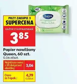 Biedronka Papier nawilżany Queen , 60 szt oferta