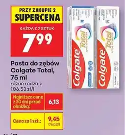 Biedronka Pasta do zębów Colgate Total 75 ml oferta