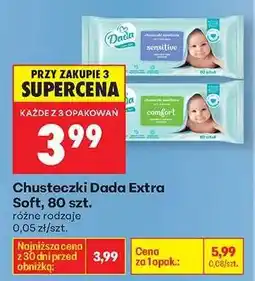 Biedronka Chusteczki Dada Extra Soft 80 szt oferta